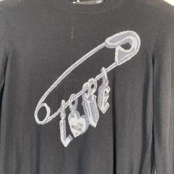 NWT Love Moschino Safety Pin Sweater Size 40 - Picture 4 of 9